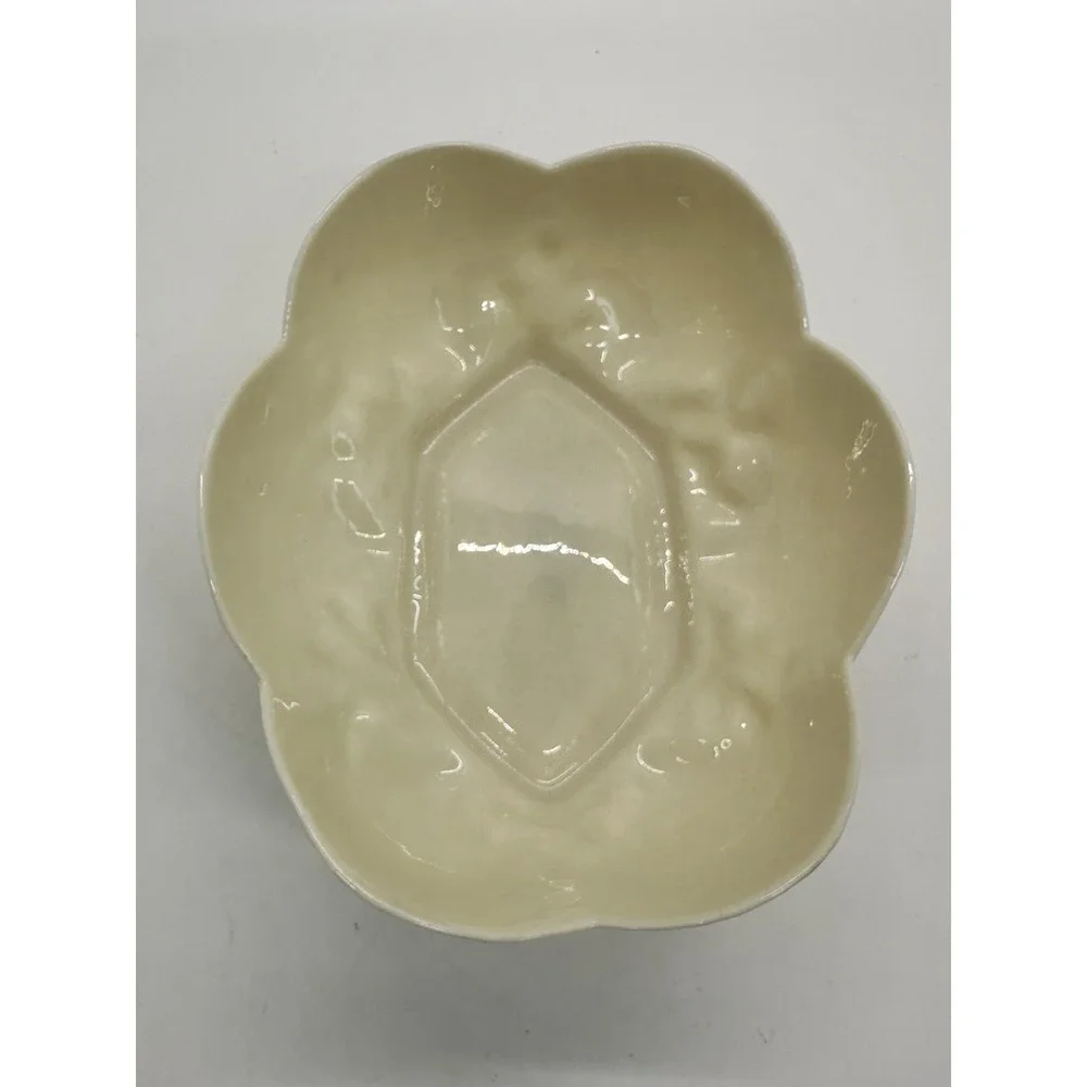 VINTAGE BELLEEK IRISH PORCELAIN SHELL CORAL PATTERN CANDY‎ NUT BOWL LUSTRE